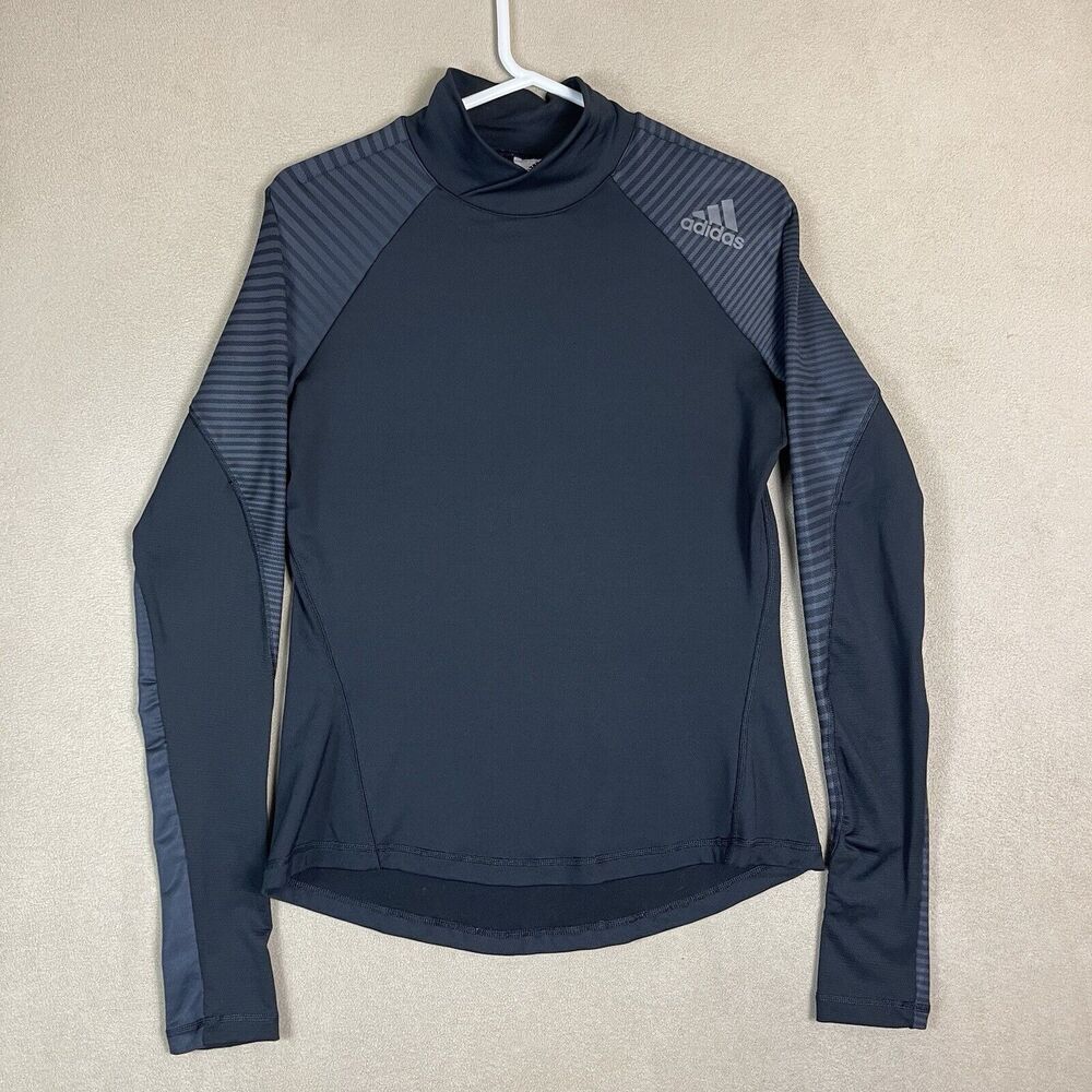 Adidas Shirt‎ Womens Large Black Compression Athletic Performance Adult